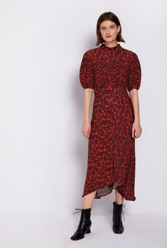 GHOST JENNA DRESS Red & Black Nia Floral | modern prairie dresses