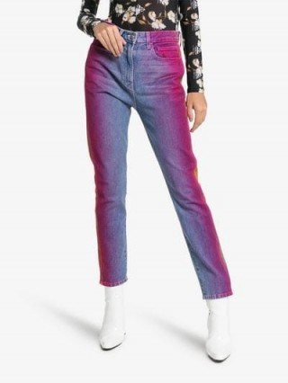 Jordache Rainbow Wash Cropped Jeans | multicolored denim - flipped