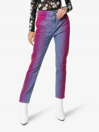 Jordache Rainbow Wash Cropped Jeans | multicolored denim