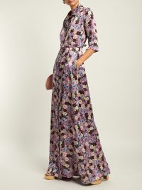 ERDEM Karissa Martha-print silk-satin gown | Matches Fashion