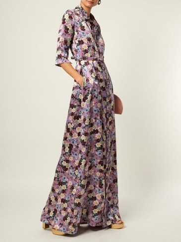 ERDEM Karissa Martha-print silk-satin gown | Matches Fashion - flipped