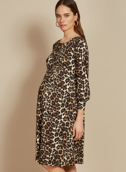ISABELLA OLIVER KATELYN DRESS LEOPARD PRINT – maternity fashion