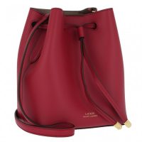 Lauren Ralph Lauren Dryden Debby II Drawstring Mini Crimson/Truffle | Fashionette | Such a gorgeous color | Make a statement and stand out from the crowd