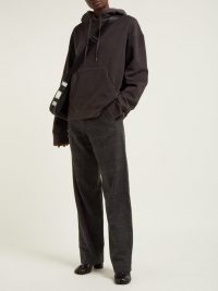ACNE STUDIOS Loop-back cotton hooded sweatshirt | Matches Fashion