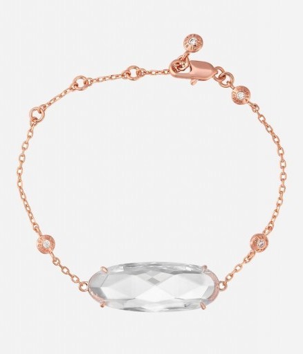 Luxe style crystal cubic zirconia bracelet from henribendel.com. Fashion jewellery | rose gold plated jewelry | luxury look bracelets - flipped