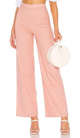 MAJORELLE Brandy Pants in Pink Dot | retro summer trousers - flipped