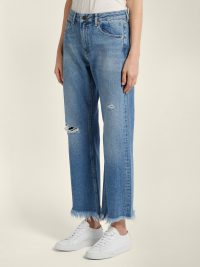 RAEY Max asymmetric-hem wide-leg jeans | Matches Fashion