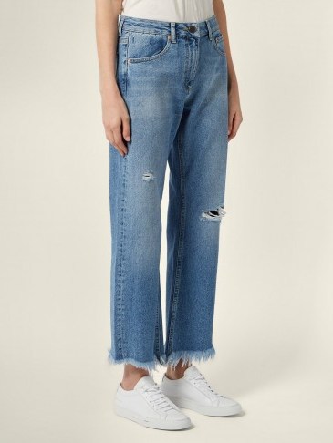 RAEY Max asymmetric-hem wide-leg jeans | Matches Fashion - flipped