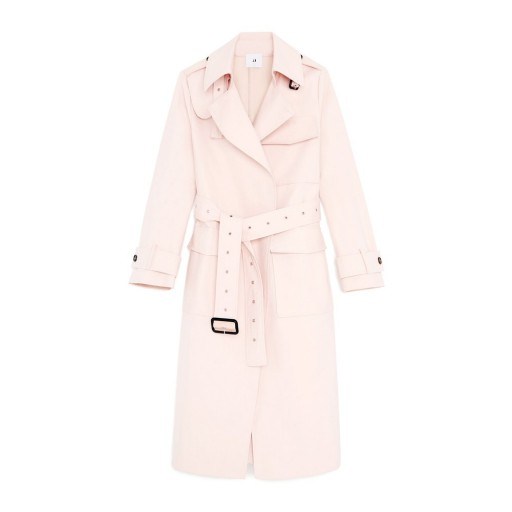 G. Label NATALIE TRENCH COAT in Pink | feminine trench - flipped