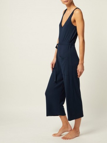 SKIN Nova wide-leg cotton jumpsuit | Matches Fashion - flipped