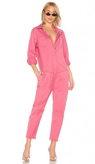 One Teaspoon Paradise Utility Jumpsuit in Pink | girly / feminine utilitarian fashion - flipped