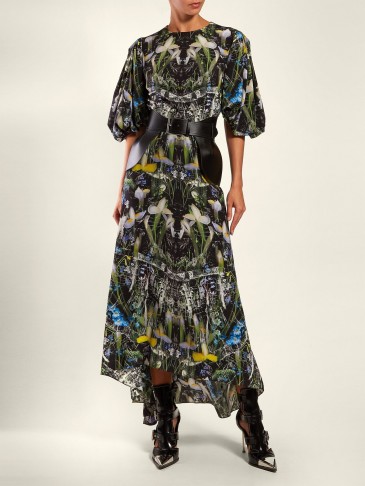 ALEXANDER MCQUEEN Ophelia floral-print silk dress | Matches Fashion