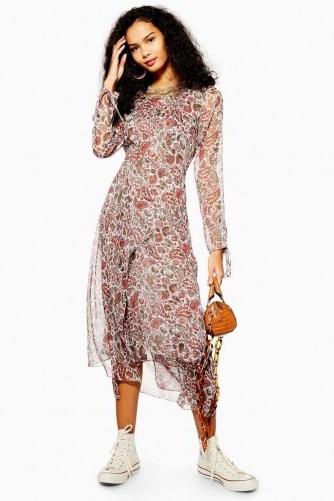 Topshop Paisley Embroidered Midi Dress | semi sheer spring dresses - flipped