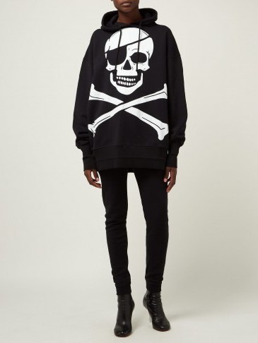 VETEMENTS Pirate-print oversized cotton hooded sweatshirt | Matches Fashion - flipped