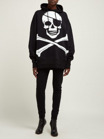 VETEMENTS Pirate-print oversized cotton hooded sweatshirt | Matches Fashion