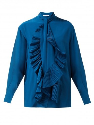GIVENCHY Pleated-tie silk crepe de Chine blouse | Matches Fashion - flipped