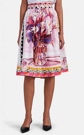 PRADA Floral Cotton Poplin Skirt ~ printed summer skirts