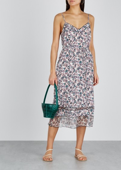 RAG & BONE Ilona floral-print silk midi dress ~ summer slip