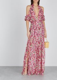 RAQUEL DINIZ Jess floral-print silk-chiffon dress ~ glamorous summer look