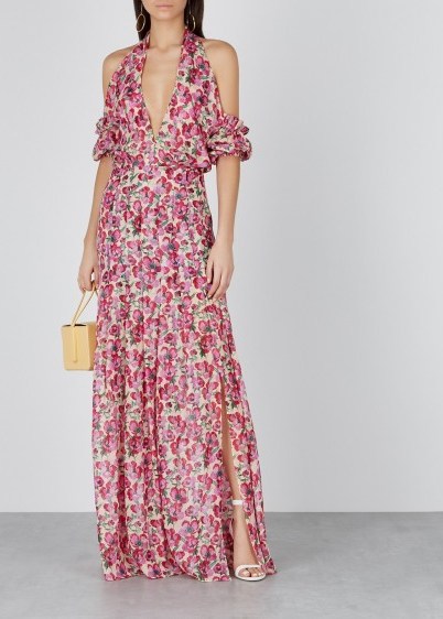 RAQUEL DINIZ Jess floral-print silk-chiffon dress ~ glamorous summer look - flipped