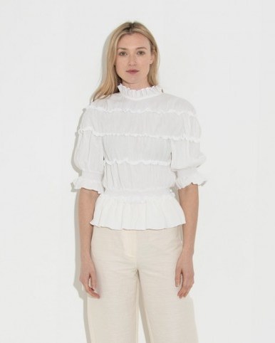 REJINA PYO off white mina blouse | romantic and feminine - flipped