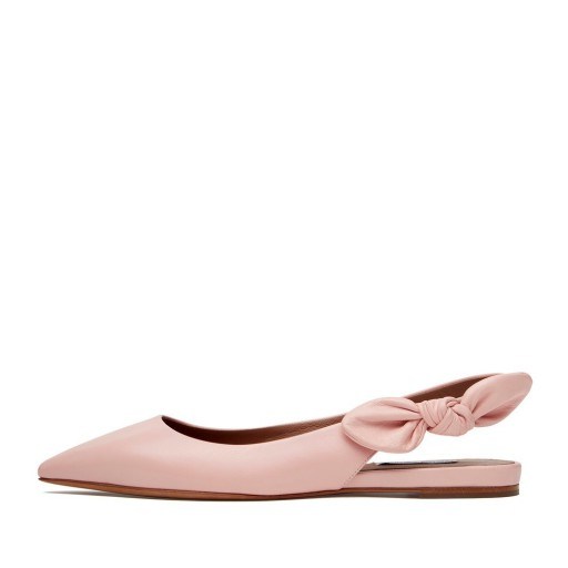 Tabitha Simmons RISE BOW-TIE FLATS Pink ~ pretty flat slingbacks ~ spring shoes - flipped