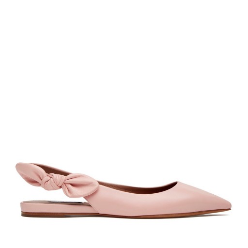 Tabitha Simmons RISE BOW-TIE FLATS Pink ~ pretty flat slingbacks ~ spring shoes