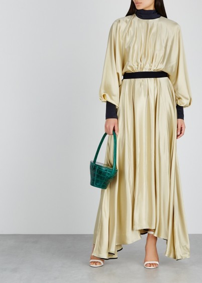 ROKSANDA Samia pale yellow silk dress ~ feminine design ~ fluid silky fabric