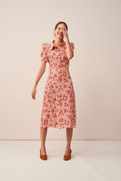 Rouje Paloma dress in Tournesol Rose | pink vintage style frock - flipped