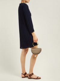 CHLOÉ Ruffled plissé-crepe mini dress | Matches Fashion