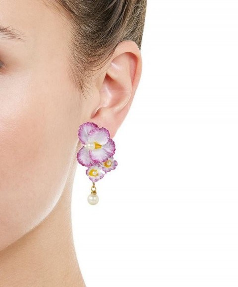 JENNIFER BEHR Sadira Floral Drop Earrings | bold flower jewellery - flipped