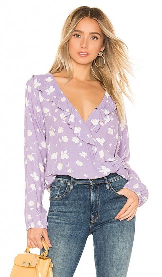 Sanctuary Jules Ruffle Wrap Blouse Hello Spring | frill trimmed plunging top