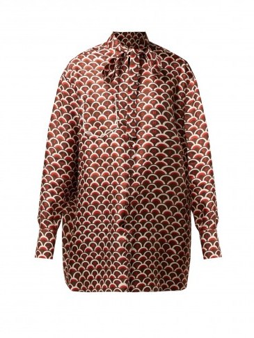 VALENTINO Scale-print silk blouse | Matches Fashion - flipped