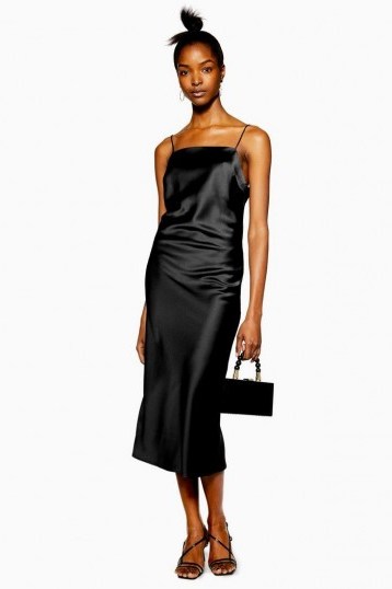 Topshop Square Neck Slip Dress in Black | LBD | thin strap dresses - flipped