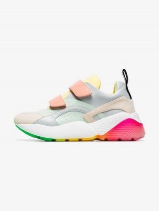 Stella McCartney Pastel Eclypse Sneakers / pretty colour block trainers - flipped