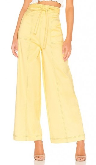 The East Order Goldie Pant in Lemon | yellow wide leg trousers | spring colours - flipped