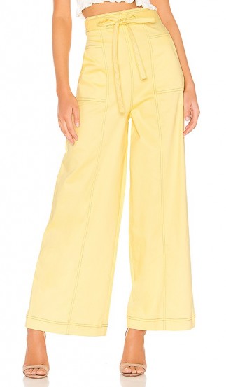The East Order Goldie Pant in Lemon | yellow wide leg trousers | spring colours