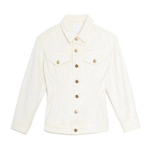 Goldsign THE WAISTED JACKET Pearl ~ white cotton jackets ~ casual spring clothing - flipped