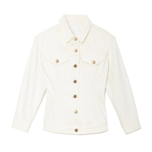 Goldsign THE WAISTED JACKET Pearl ~ white cotton jackets ~ casual spring clothing