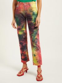 MSGM Tie dye-effect relaxed-leg jeans | Matches Fashion
