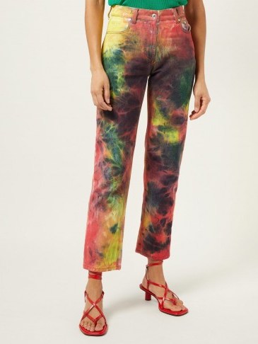 MSGM Tie dye-effect relaxed-leg jeans | Matches Fashion - flipped