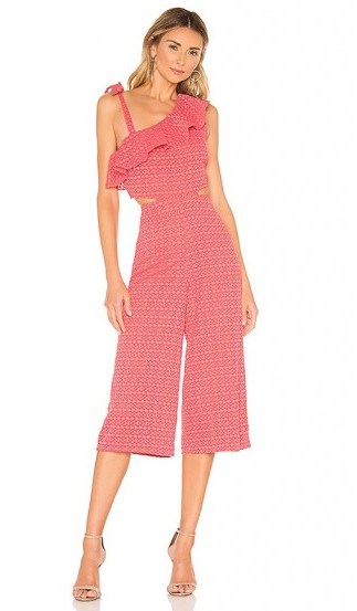 Tularosa Belle Jumpsuit in Coral | cut-out jumpsuits - flipped