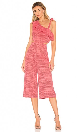 Tularosa Belle Jumpsuit in Coral | cut-out jumpsuits