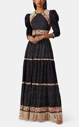 ULLA JOHNSON Embroidered Linen-Cotton Maxi Dress | modern prairie - flipped