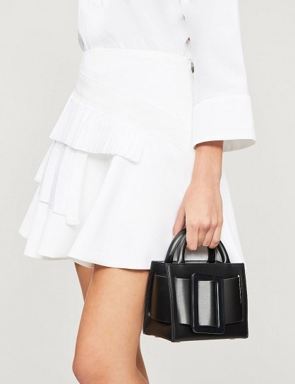 VICTORIA VICTORIA BECKHAM Contrast pleated-tier crepe mini skirt in white | tiered ruffles - flipped