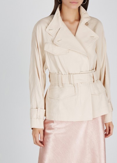 VINCE Blush twill jacket ~ luxe trench jackets