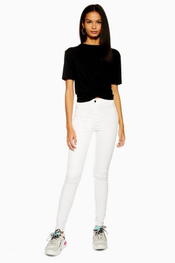 Topshop White Holding Power Joni Jeans | super skinny ankle grazers