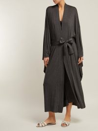 NORMA KAMALI Wrap jersey robe | Matches Fashion