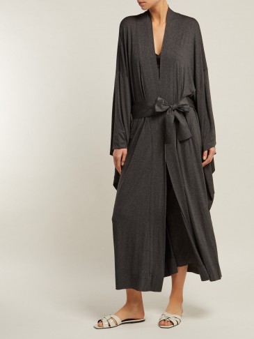 NORMA KAMALI Wrap jersey robe | Matches Fashion