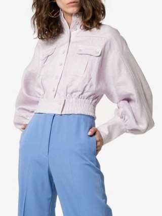 Zimmermann Ninety-Six Blouson Sleeve Jacket in lilac / pastel balloon sleeved jackets